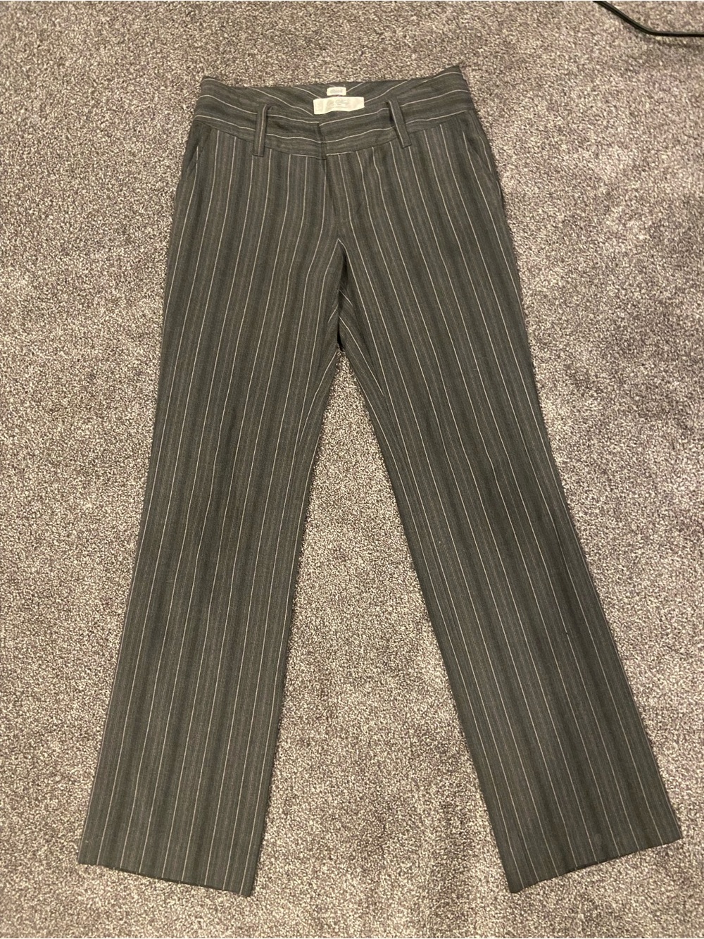 Old Navy Striped Dark Gray Dress Pants Y2K Women’s Size 1
